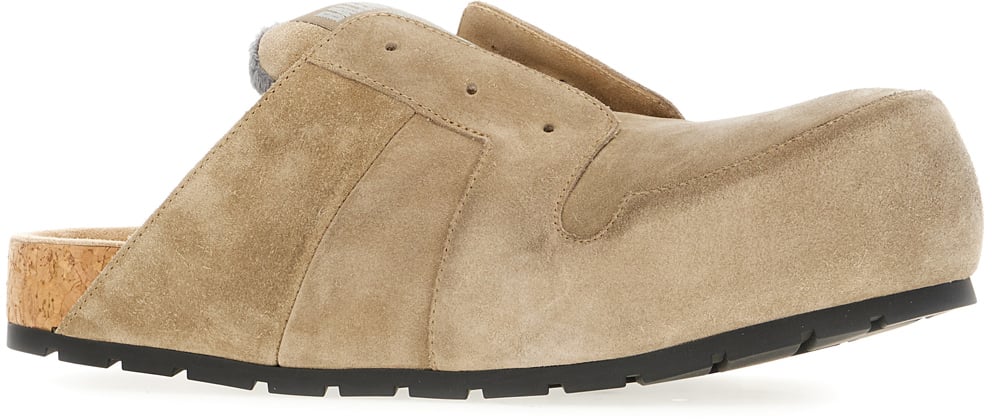 Balenciaga Balenciaga Dove grey suede Dumbo slippers Grijs