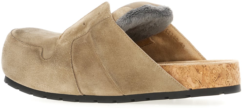 Balenciaga Balenciaga Dove grey suede Dumbo slippers Grijs