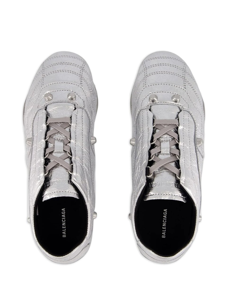 Balenciaga City Silver Metallic Sneakers Wit