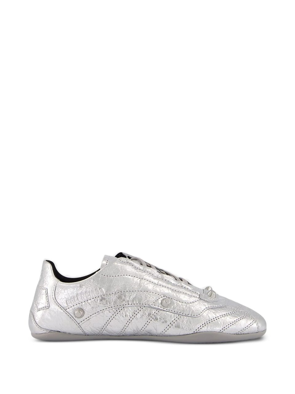 Balenciaga City Silver Metallic Sneakers Wit
