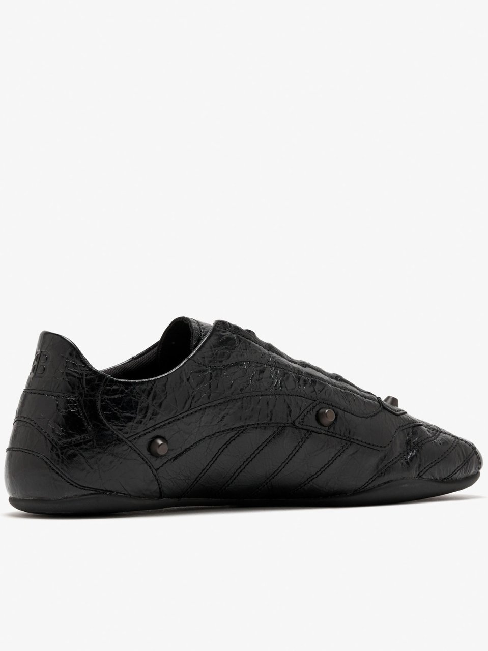 Balenciaga City Black Leather Sneakers Zwart