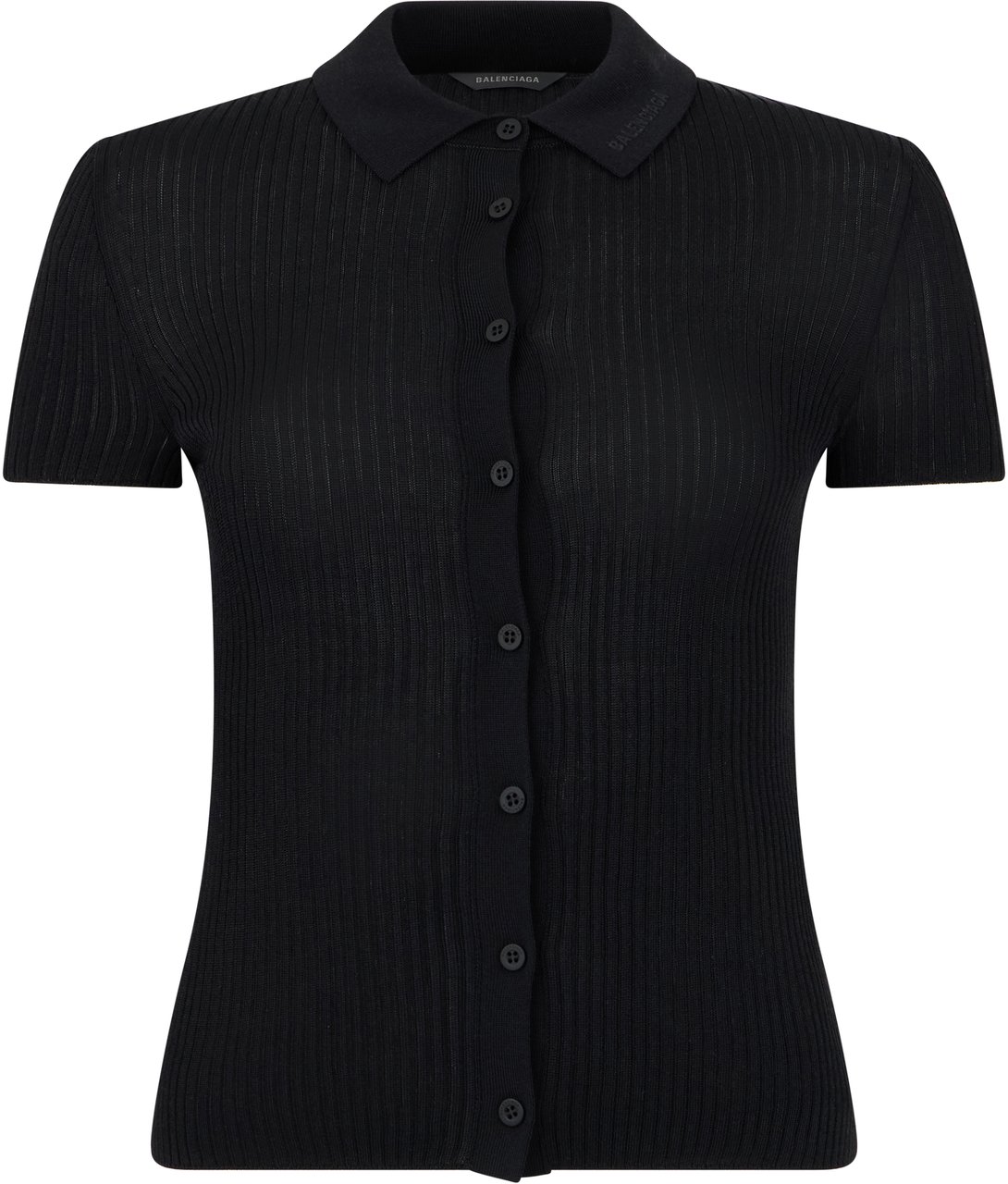 Balenciaga Ribbed knit cardigan Zwart