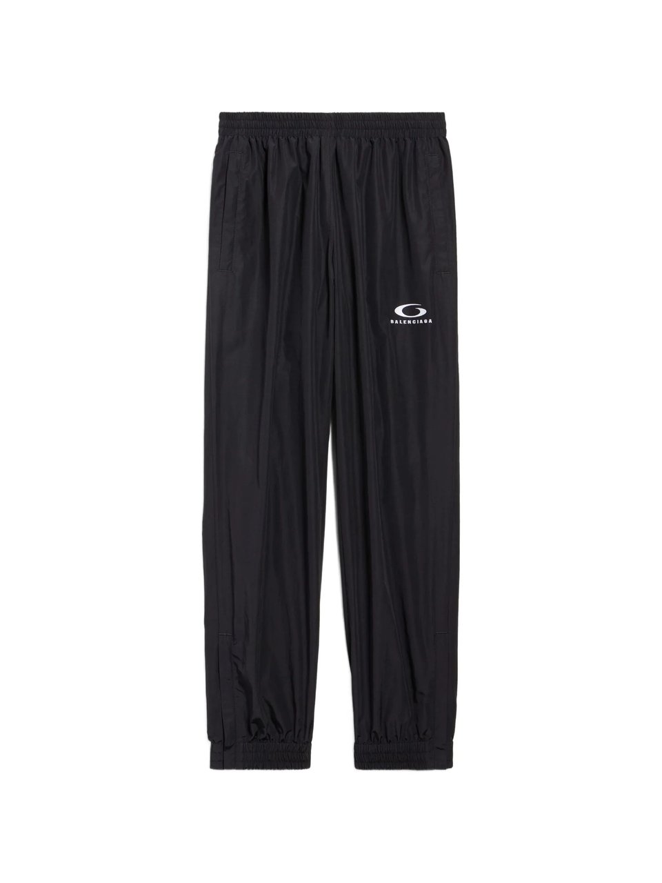 Balenciaga Black Tracksuit Relaxed Fit Logo Pants Zwart