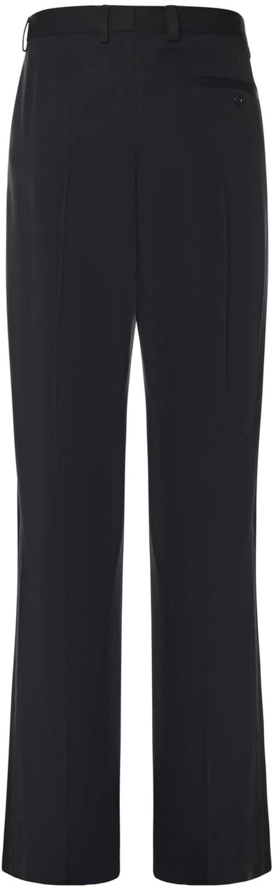 Balenciaga Black Tuxedo Tailored Straight-Leg Pants Zwart