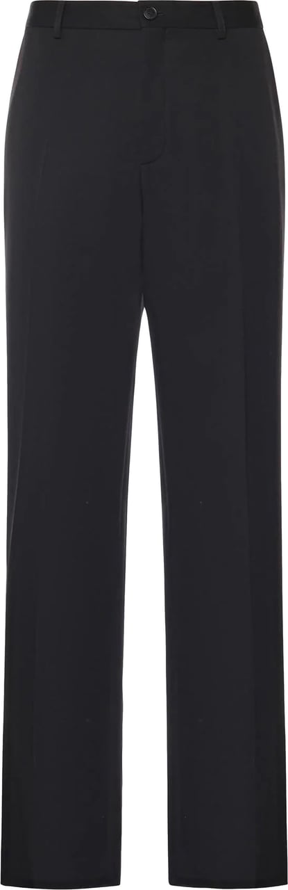 Balenciaga Black Tuxedo Tailored Straight-Leg Pants Zwart