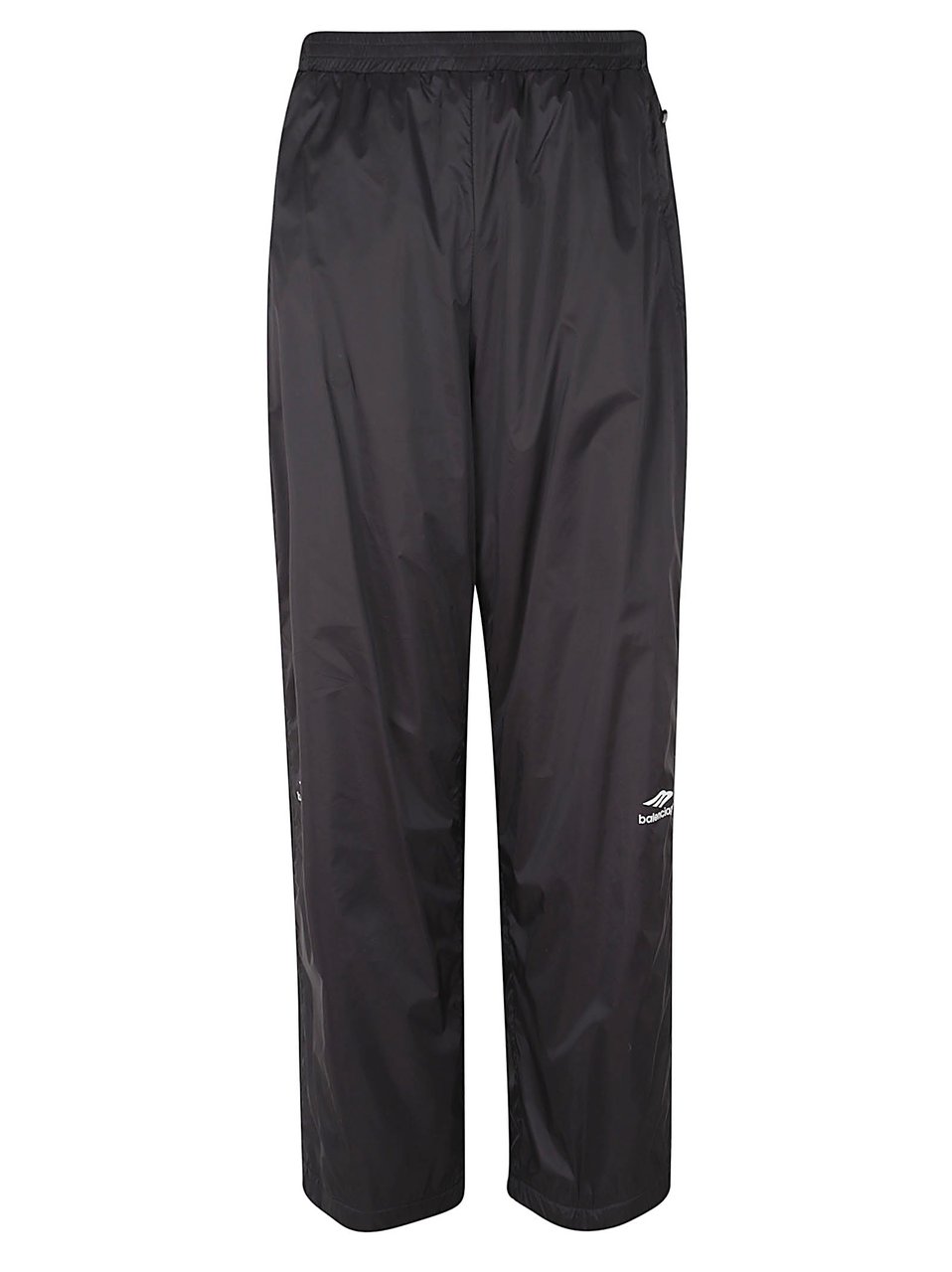 Balenciaga Technical Polyamide Trousers with Embroidered Sports Icon Motif Zwart