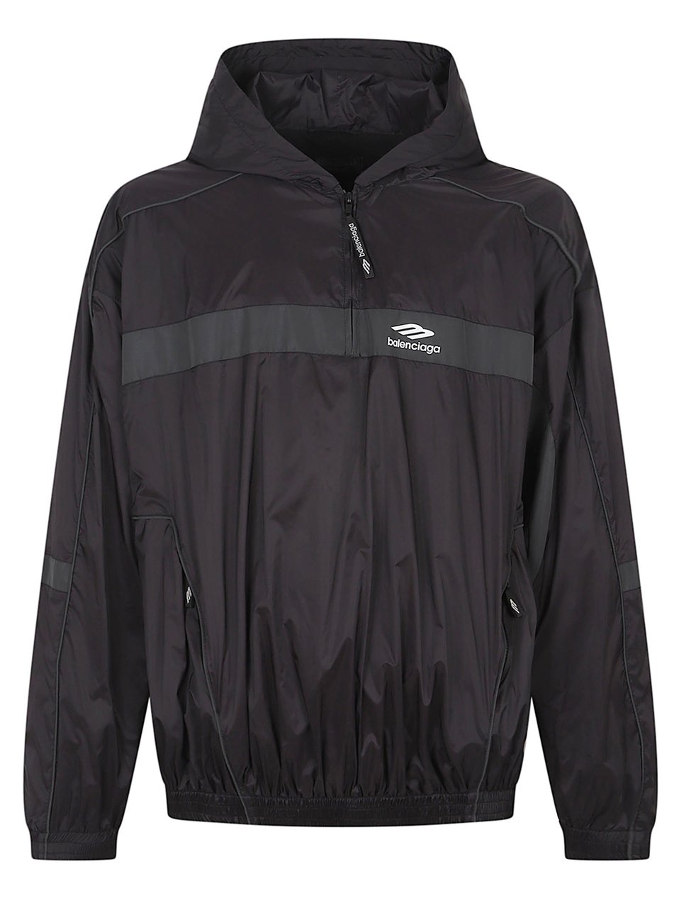 Balenciaga Technical Ripstop Jacket with Reflective Details Zwart