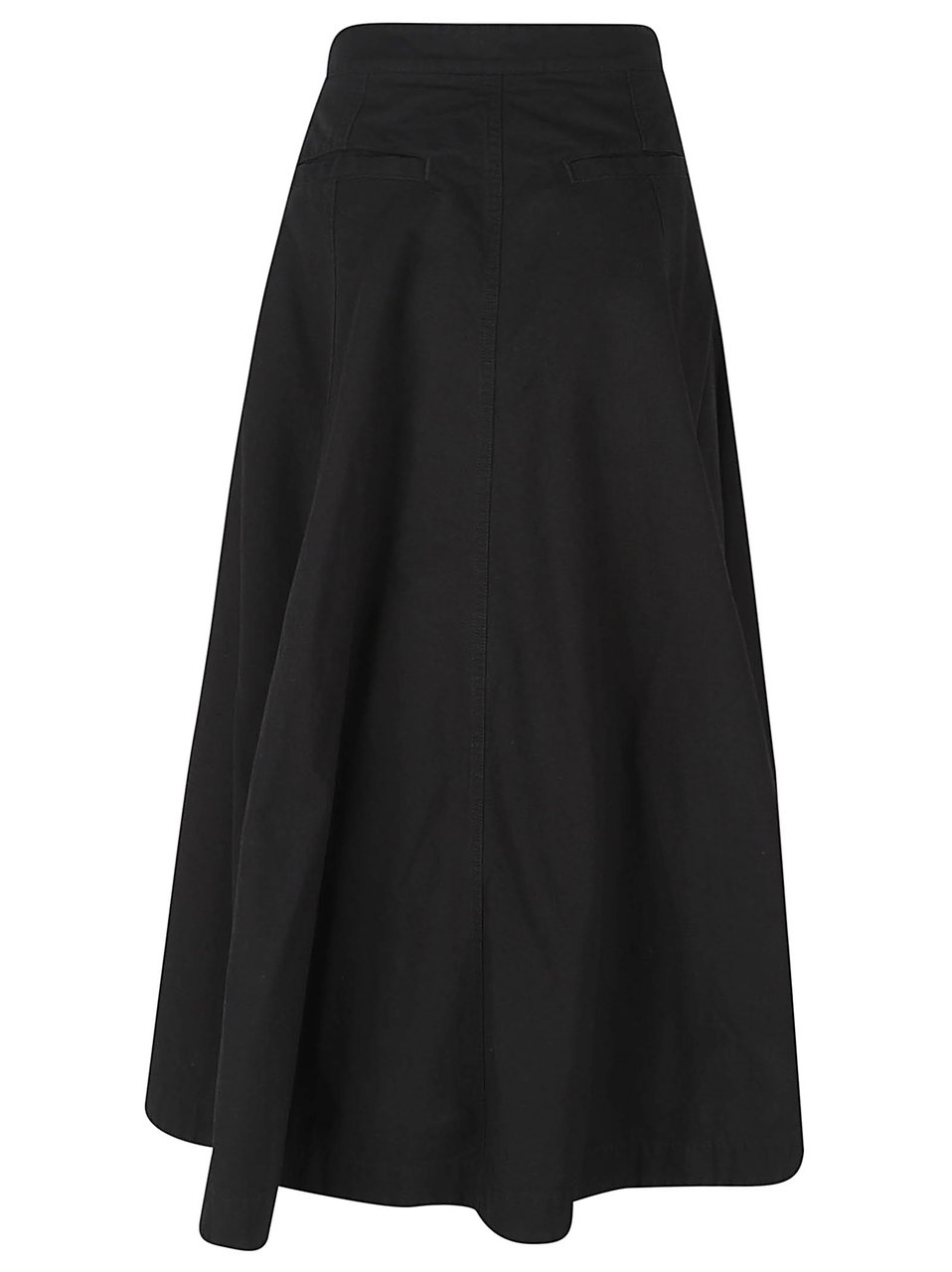 Balenciaga Godet Cut Black Skirt with Invisible Zip Closure Zwart
