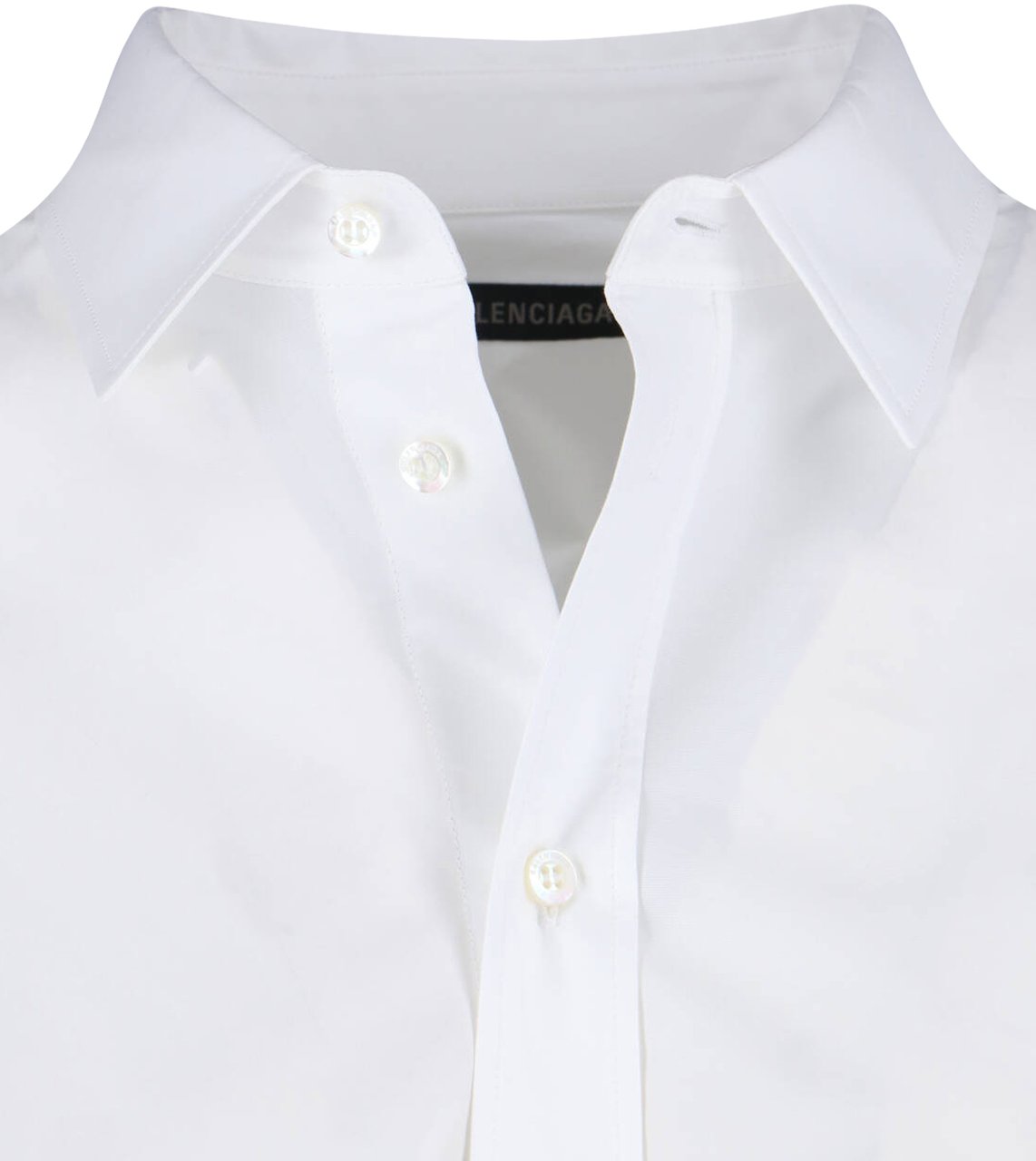 Balenciaga White Cotton Shirt with Laces Wit