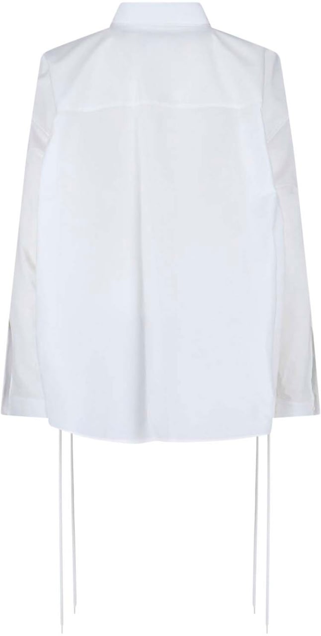 Balenciaga White Cotton Shirt with Laces Wit