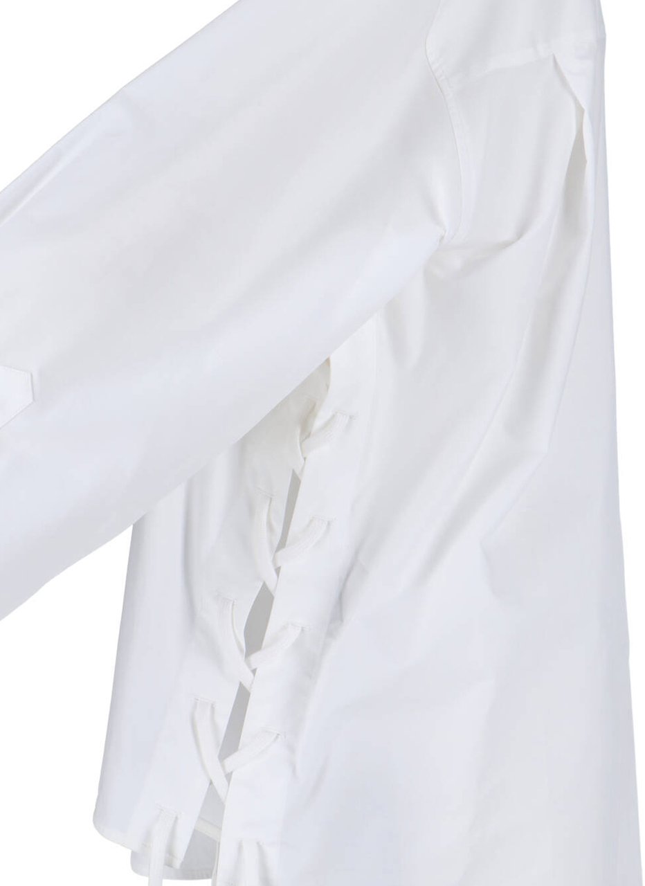Balenciaga White Cotton Shirt with Laces Wit