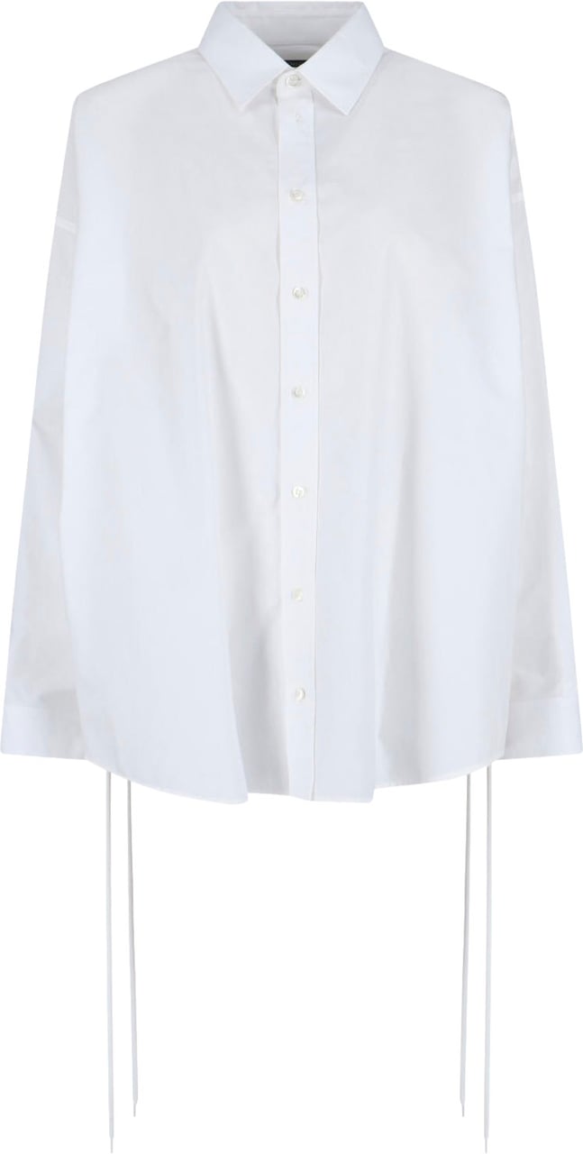Balenciaga White Cotton Shirt with Laces Wit