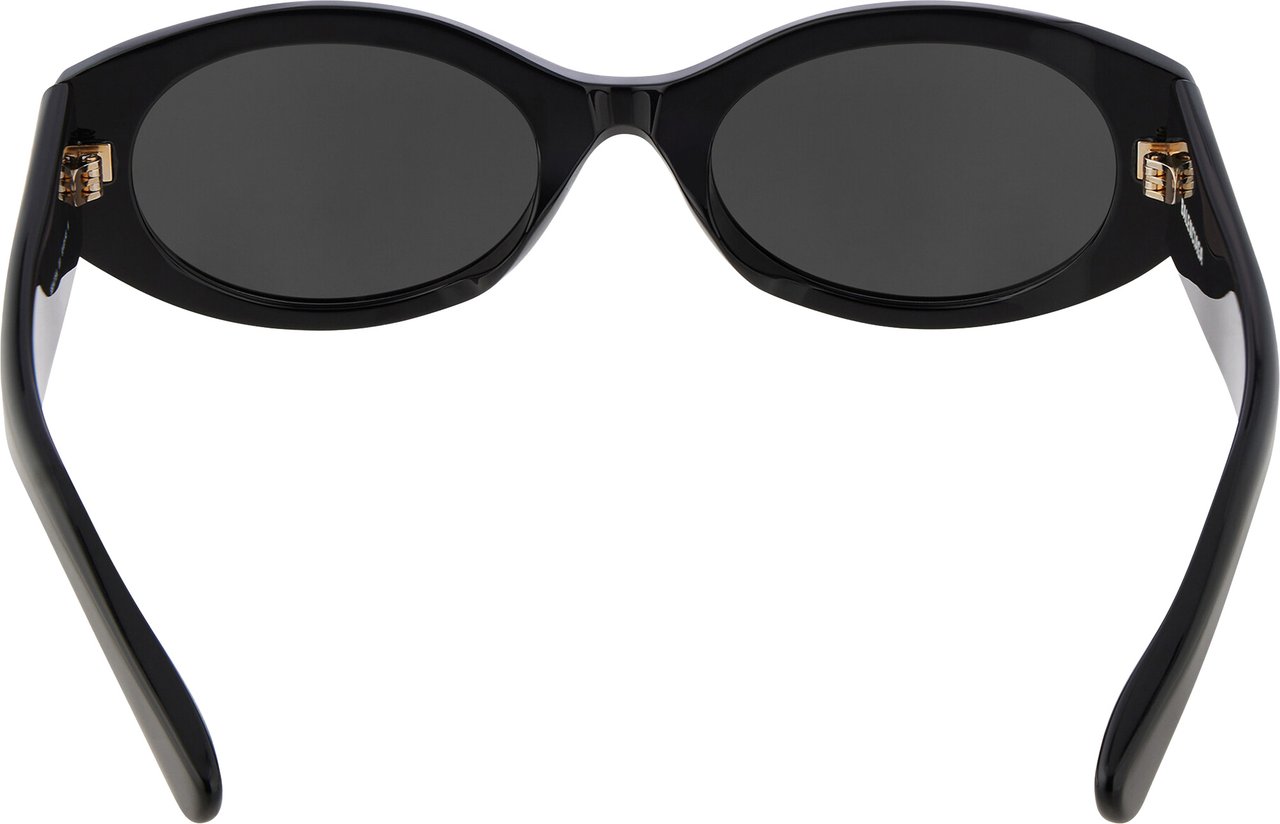 Balenciaga Black Occhiali Narrow Oval Sunglasses Grijs
