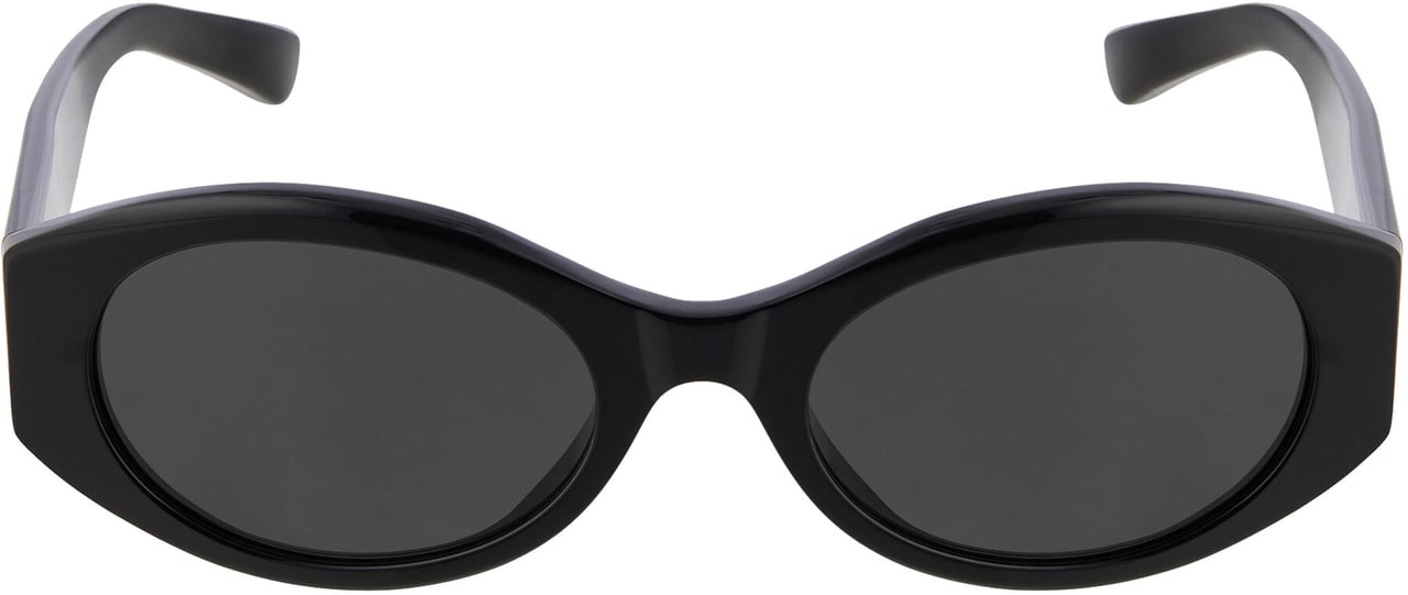 Balenciaga Black Occhiali Narrow Oval Sunglasses Grijs