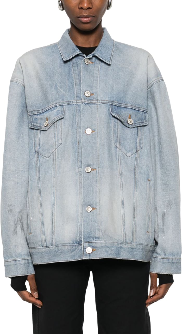 Balenciaga Jackets Light Blue Lichtblauw