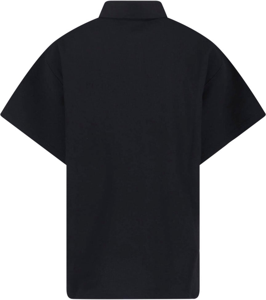 Balenciaga Minimalist Polo Shirt With Short Sleeves Zwart