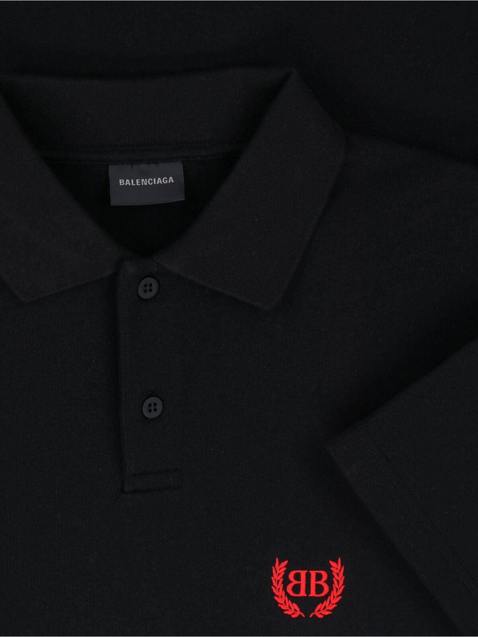 Balenciaga Minimalist Polo Shirt With Short Sleeves Zwart
