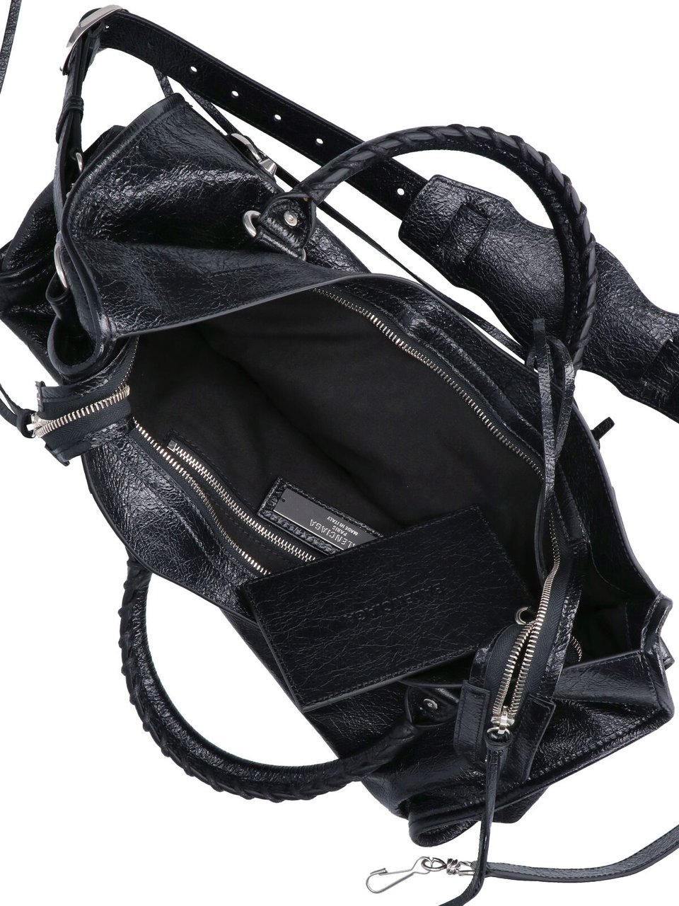 Balenciaga Black Medium Le City Lamb Bag Zwart