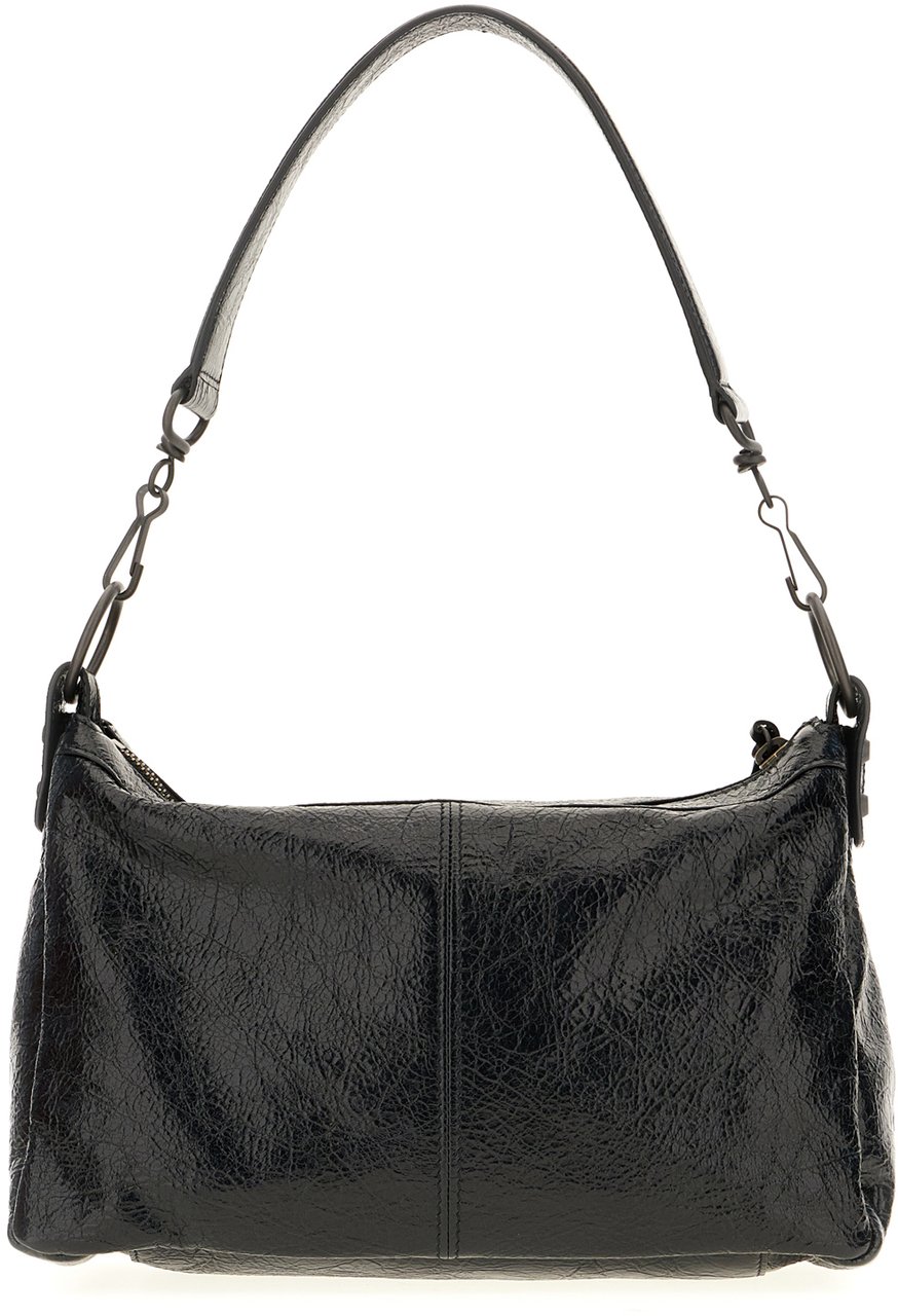 Balenciaga Black leather small Le City Moto shoulder bag Zwart