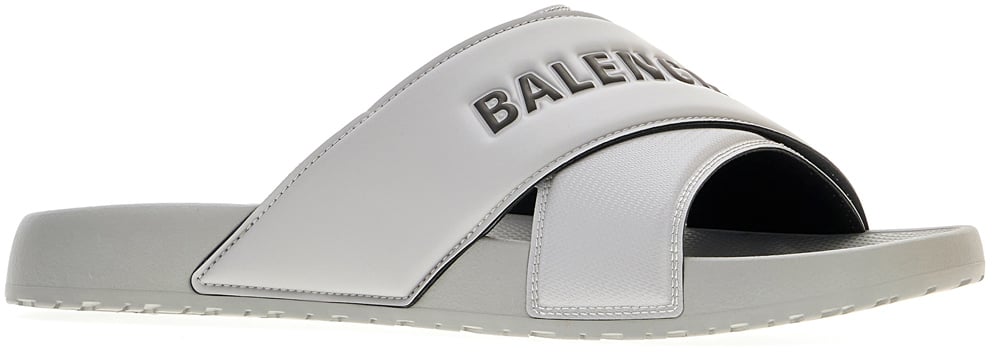 Balenciaga Grey polyurethane slippers Grijs