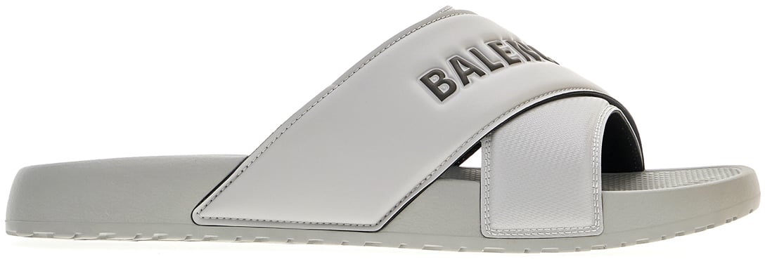 Balenciaga Grey polyurethane slippers Grijs