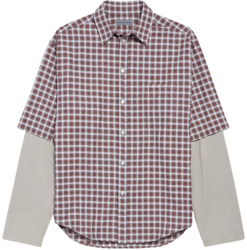 Balenciaga Shirts Red Maroon