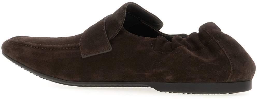 Balenciaga Dark brown suede Palermo loafers Bruin