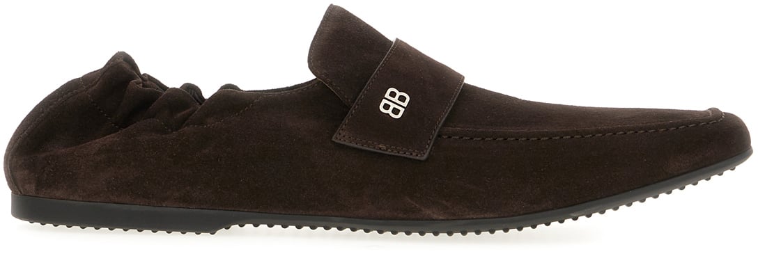 Balenciaga Dark brown suede Palermo loafers Bruin