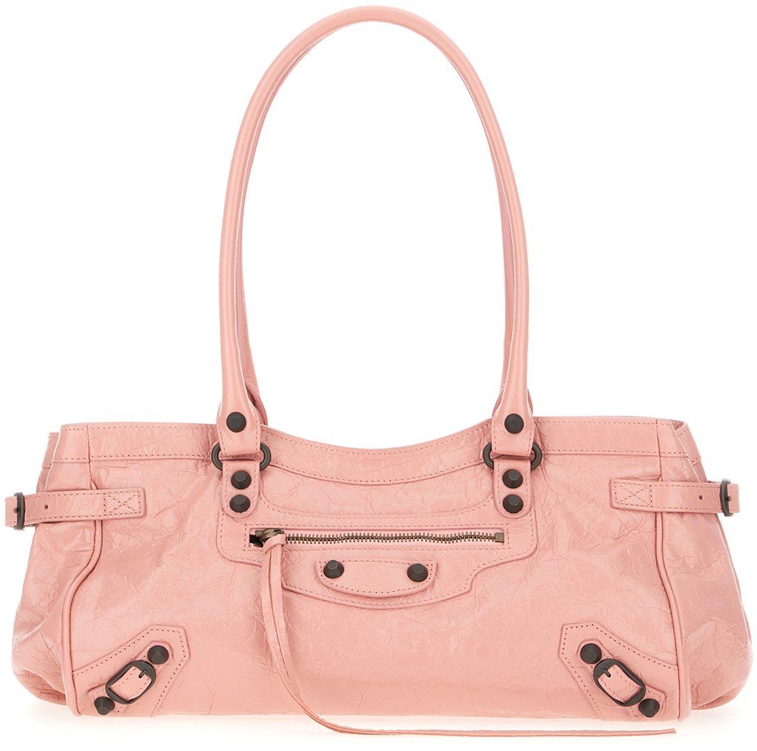 Balenciaga Balenciaga Pink leather Le City East-West shoulder bag Roze
