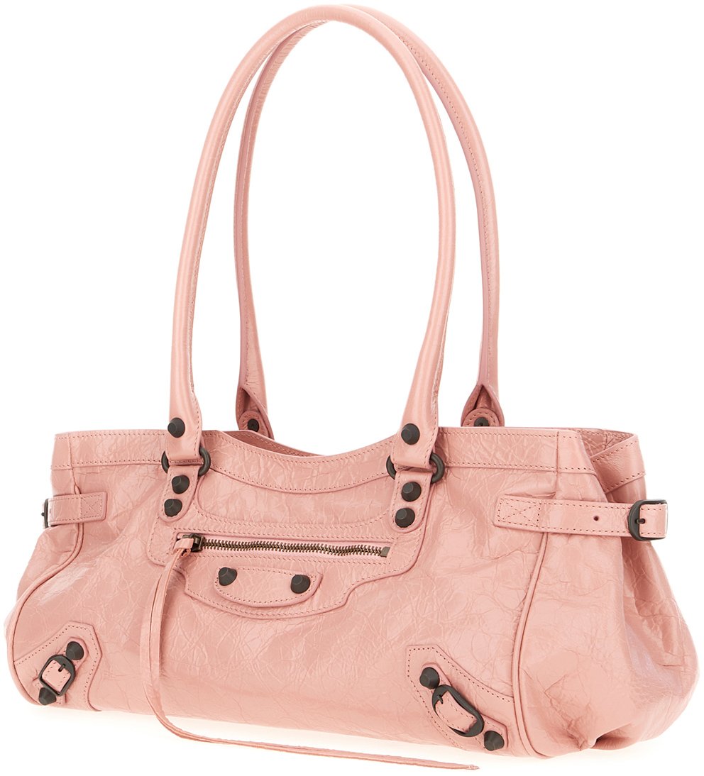 Balenciaga Balenciaga Pink leather Le City East-West shoulder bag Roze
