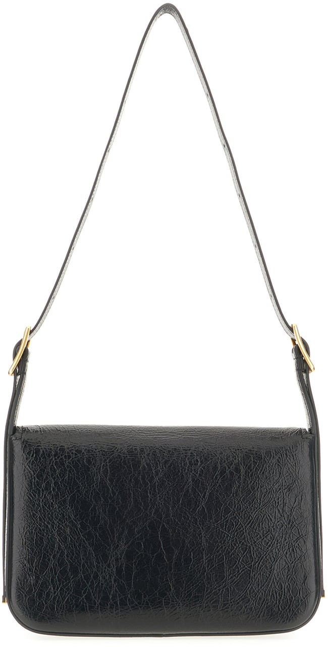 Balenciaga Black leather medium Clicca shoulder bag Zwart