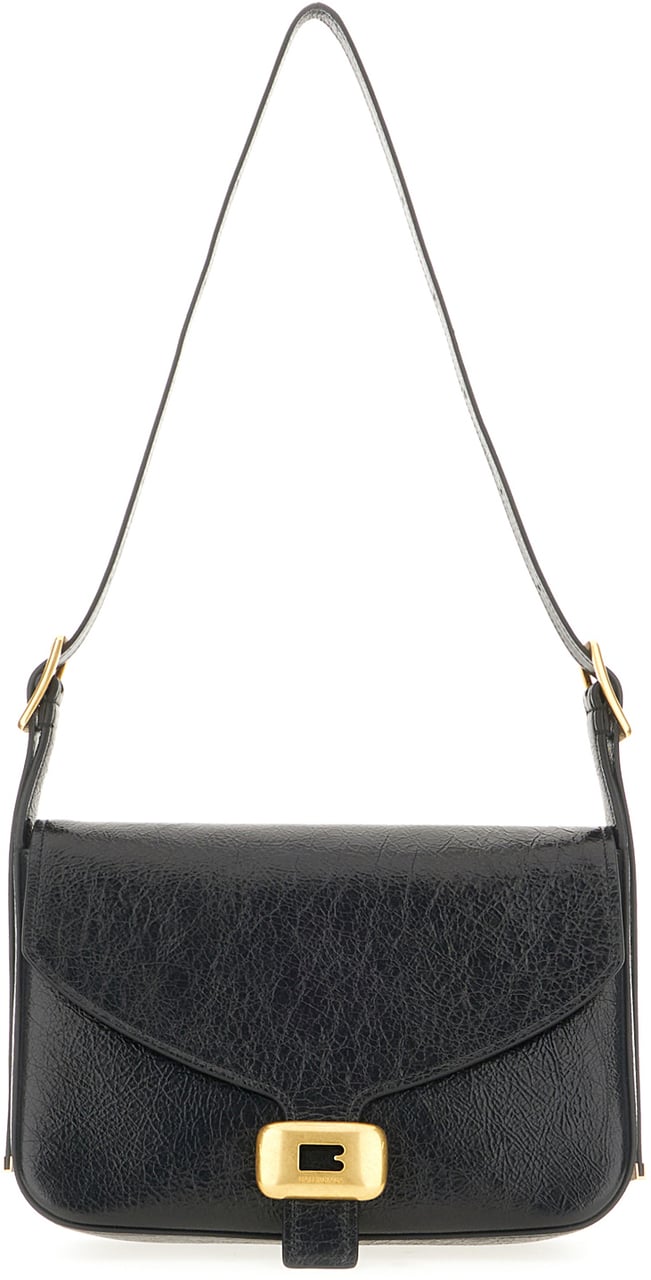 Balenciaga Black leather medium Clicca shoulder bag Zwart