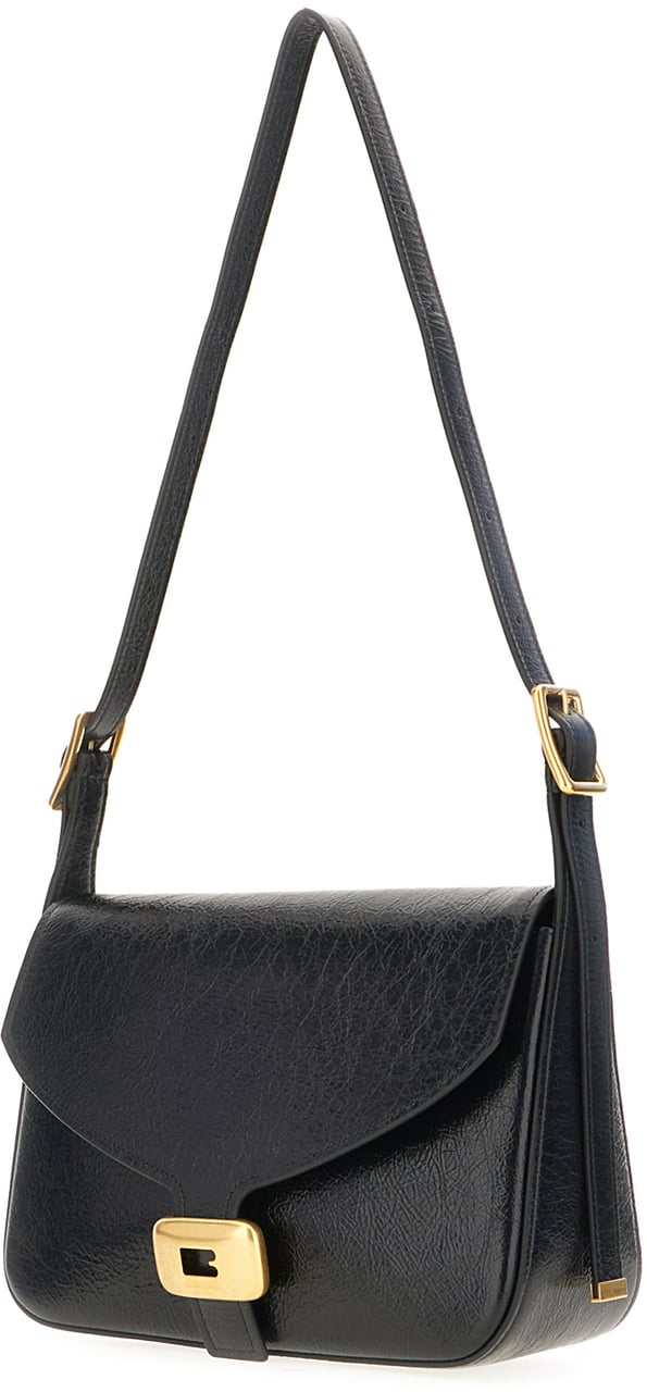 Balenciaga Black leather medium Clicca shoulder bag Zwart