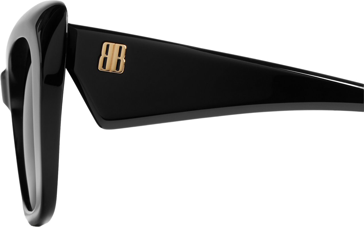 Balenciaga Black Diva Butterfly Oversized Sunglasses Grijs