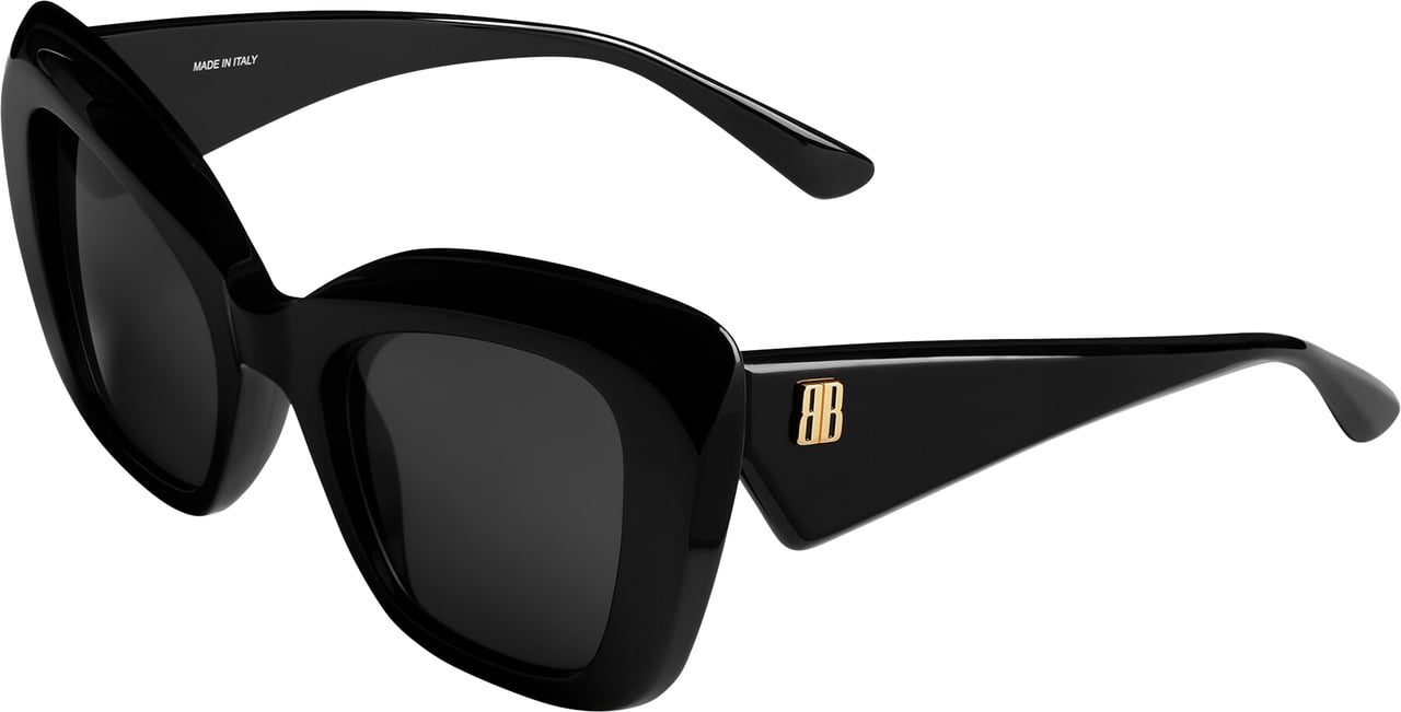 Balenciaga Black Diva Butterfly Oversized Sunglasses Grijs