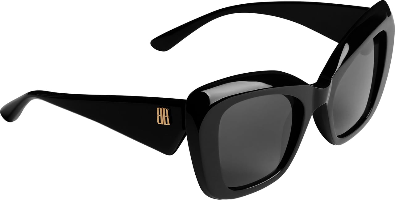 Balenciaga Black Diva Butterfly Oversized Sunglasses Grijs