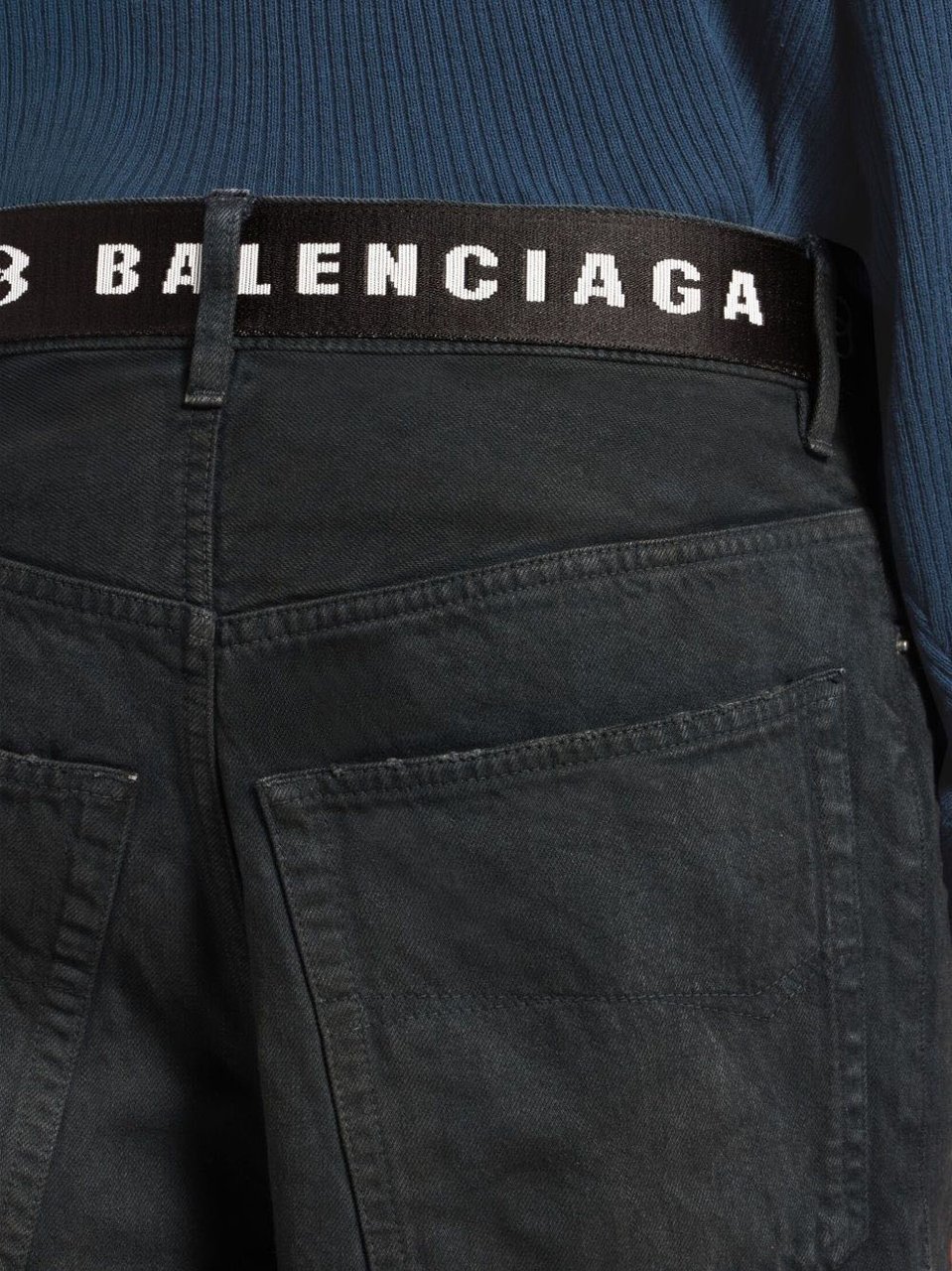 Balenciaga Shorts Navy Donkergrijs