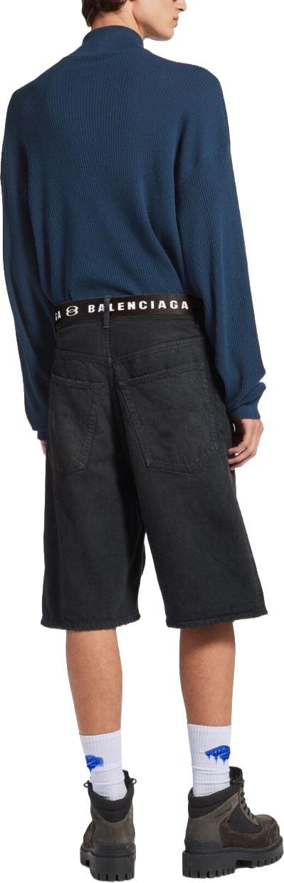 Balenciaga Shorts Navy Donkergrijs