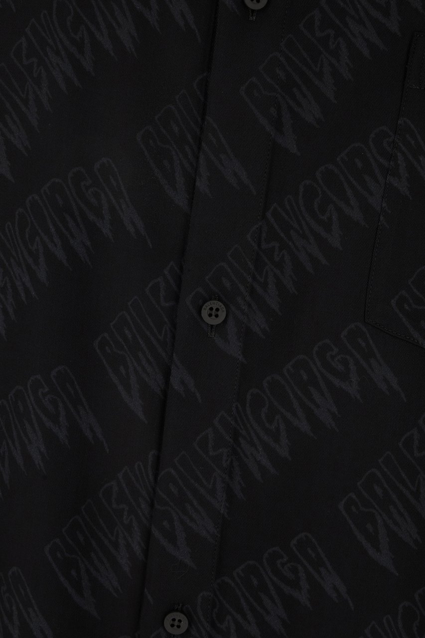 Balenciaga Balenciaga Black viscose shirt Zwart