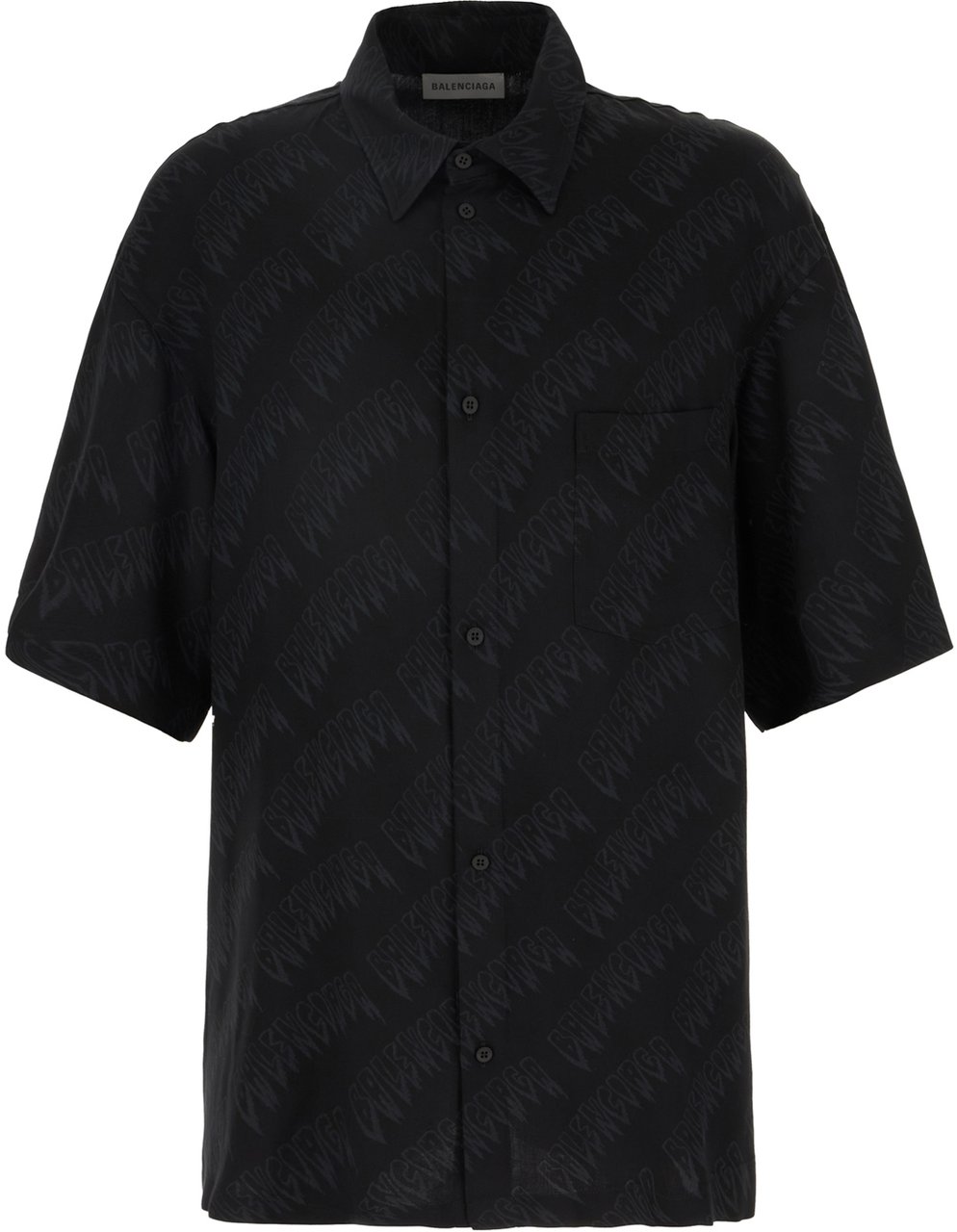 Balenciaga Balenciaga Black viscose shirt Zwart