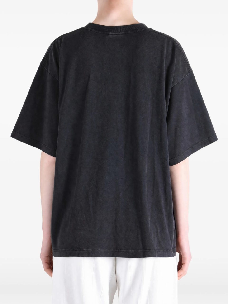 Balenciaga Boxy Oversized T-Shirt with Graphic Print and Dropped Shoulders Zwart