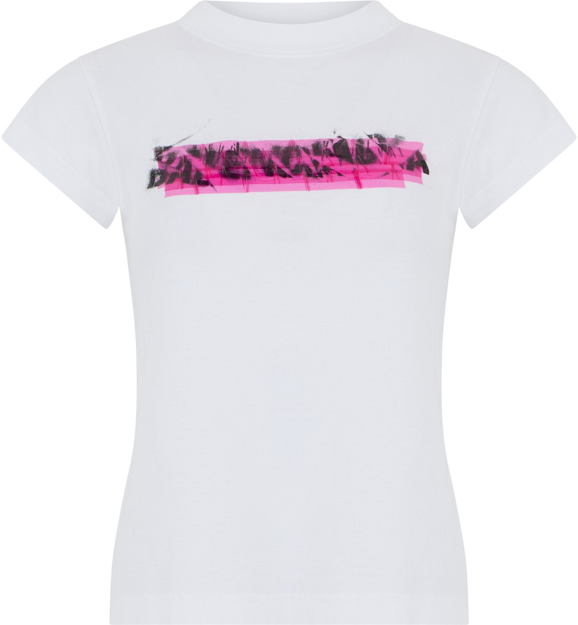 Balenciaga Cotton T-shirt messy spray Wit