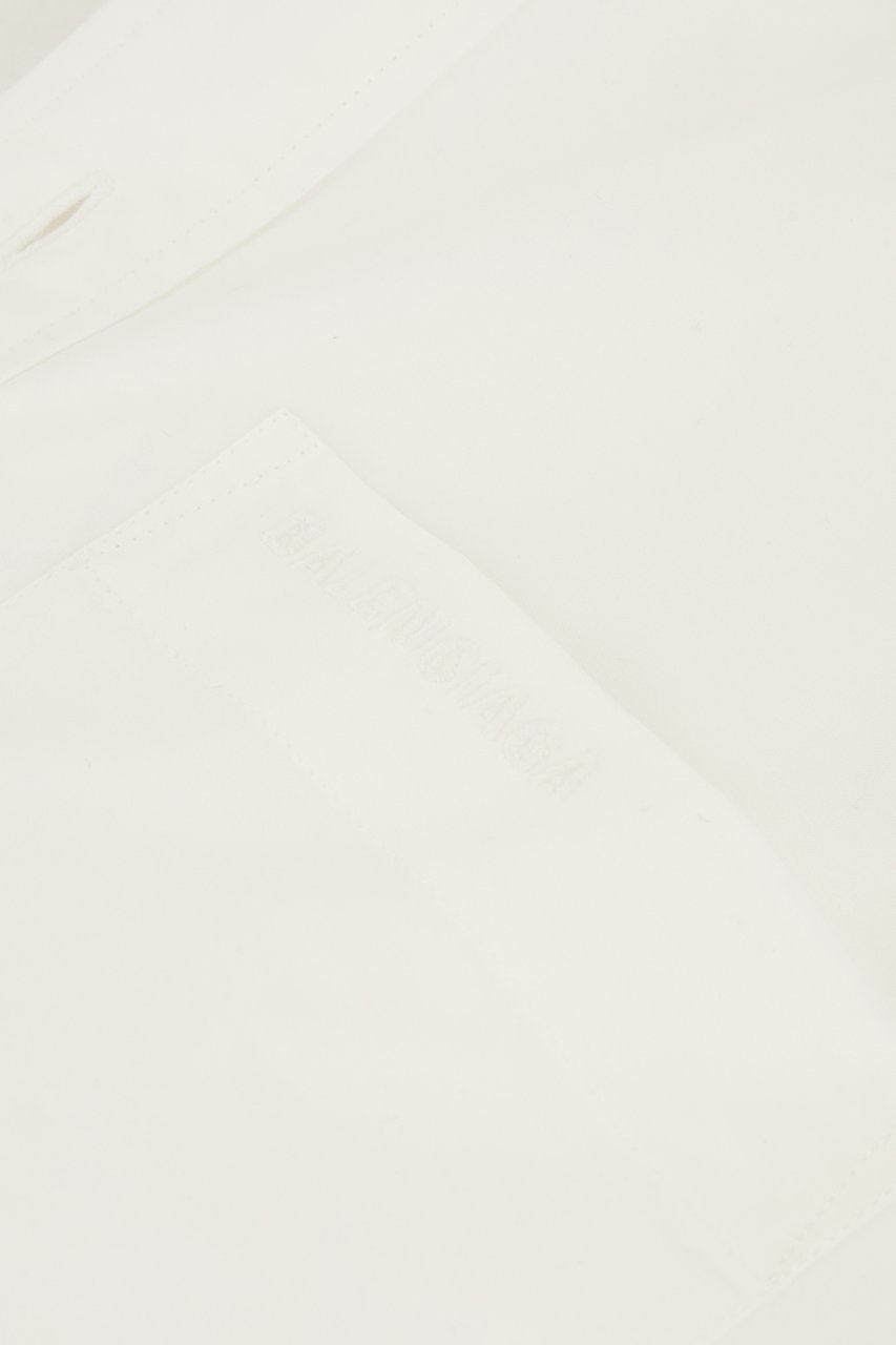 Balenciaga White poplin blouse Wit