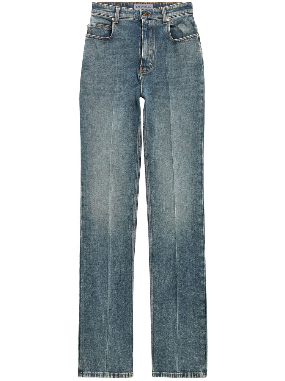 Balenciaga Medium Blue High Waist Slim Jeans Grijs