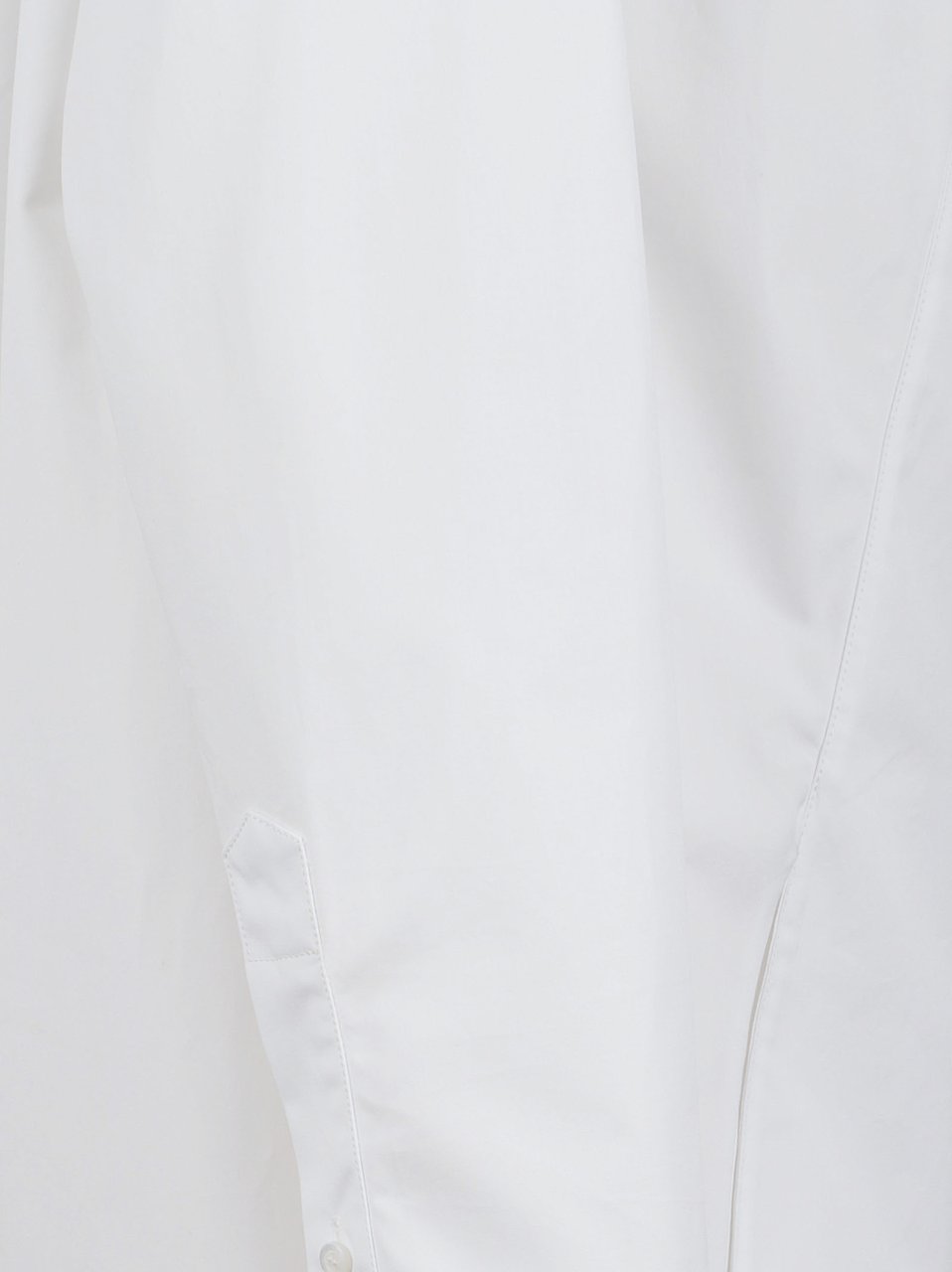 Balenciaga Minimalist White Cotton Dress with Button-Down Front Wit
