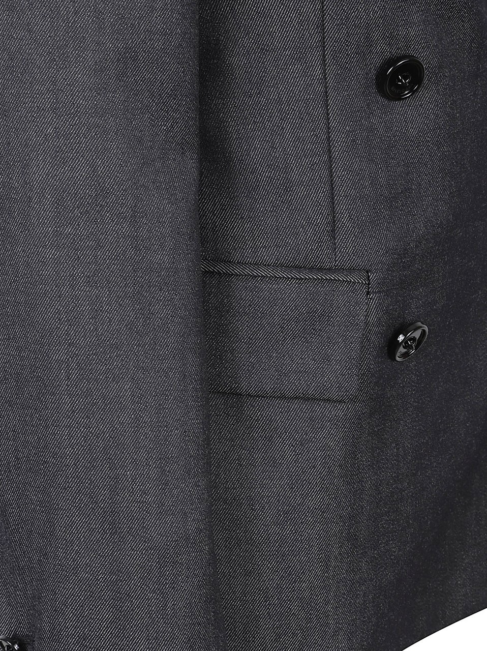 Balenciaga Black Denim Peak Lapel Blazer Grijs
