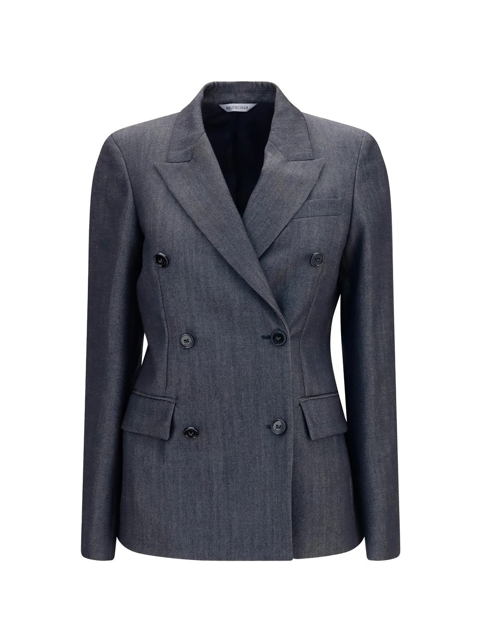 Balenciaga Double-Breasted Tailored Blazer Grijs