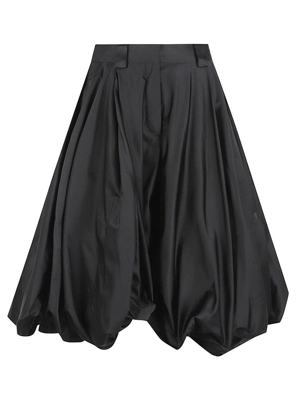 Balenciaga Wide Balloon Shorts with Trompe L'Oeil Skirt Insert Zwart