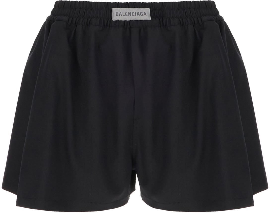 Balenciaga Balenciaga Black wool blend shorts Zwart