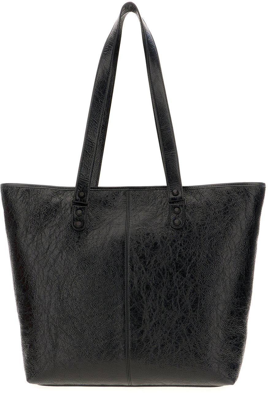 Balenciaga Black leather Le City Cabas shoulder bag Zwart